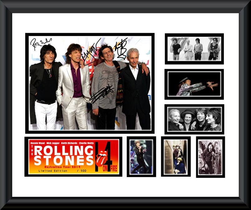 Rolling Stones 2014 Tour framed Montage Rolling Stones Music